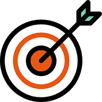 An arrow in the bullseye of a target